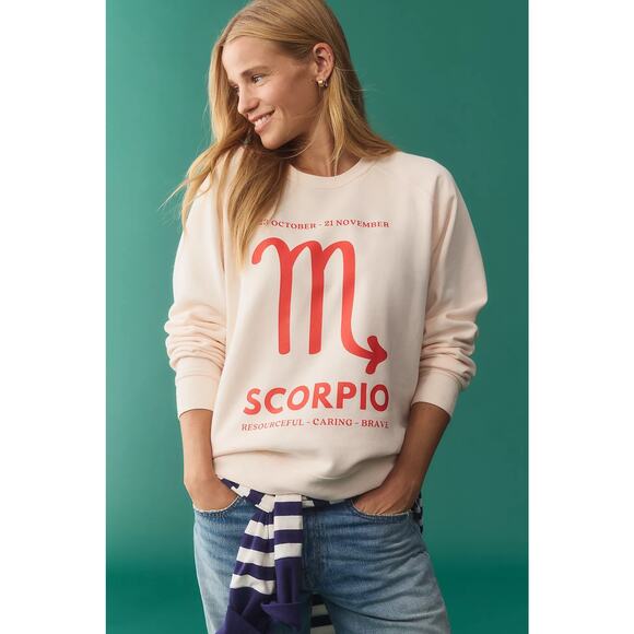 Anthropologie Tops - Anthropologie Zodiac Scorpio Sweatshirt XS NEW